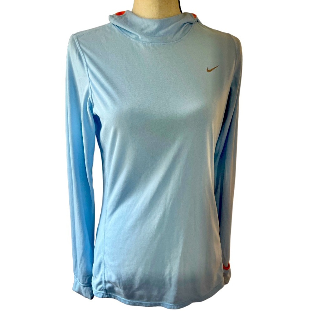 NIKE Long Sleeve Baby Blue Shirt Top Size M